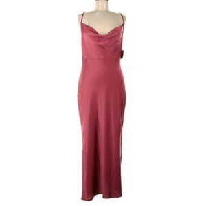 NWT Taylor Midi-Length Satin Slip Dress
